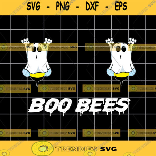 Boo Bee Halloween SVG Trick or Treat SVG Funny Halloween Gifts Boo Bees Shirt Cute Halloween Ghosts SVG