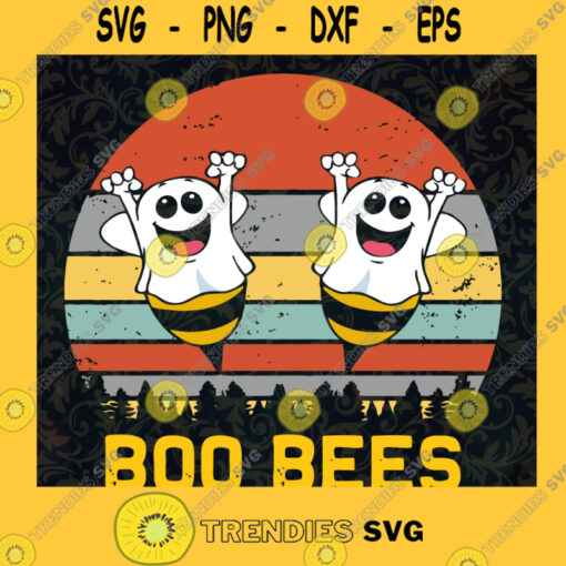 Boo Bees Svg Ghost Svg Boo Ghost Svg Funny Bees Svg Bee Ghost Svg Halloween Svg