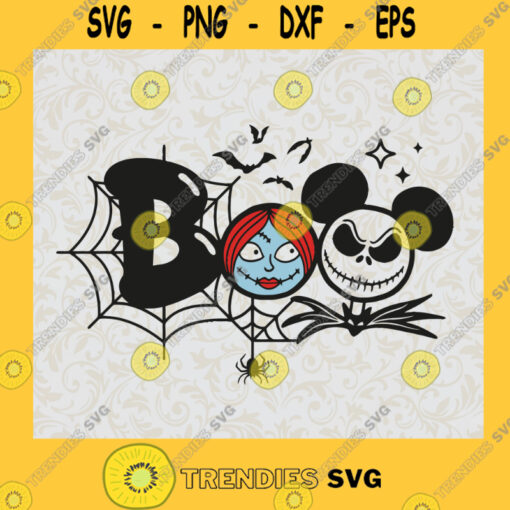 Boo Mickey Jack And Sally SVG Mickey Jack SVG Kids Halloween svg png eps