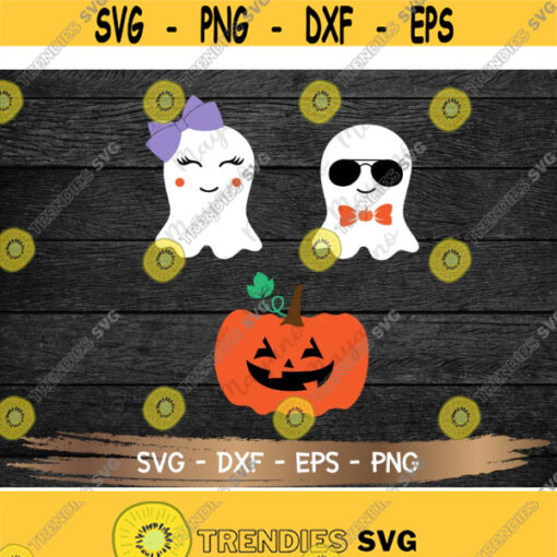 Boo Pumpkin SVG Halloween svg Ghost svg Pumpkin svg kids halloween svg files for cricut Design 307