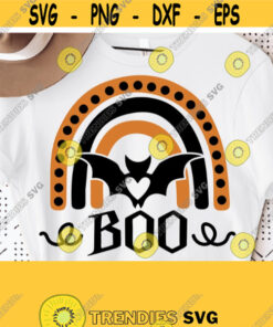 Boo Svg Halloween Svg Spooky Svg Halloween Rainbow SvgFor Kids Shirts Fall Svg Bat Svg CricutCutSilhouette File Instant Download Design 152