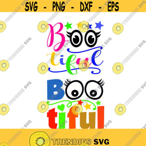 Boo tiful Beautiful Ghost Halloween Cuttable SVG PNG DXF eps Designs Cameo File Silhouette Design 2001