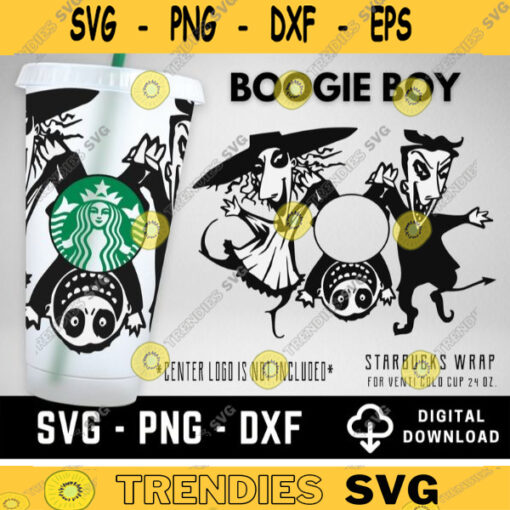 Boogies Boys Halloween Starbucks Cold Cup SVG Full Wrap for Starbucks Venti Cold Cup Custom Starbuck Files for Cricut Instant Download 347