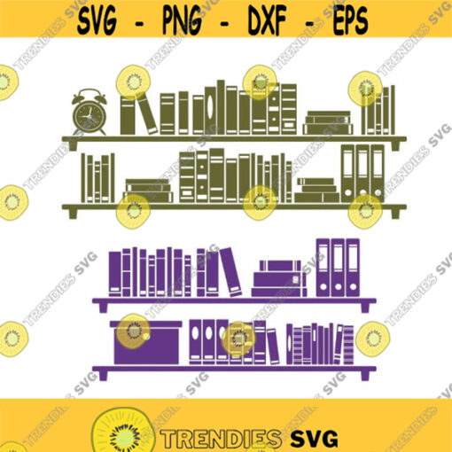 Book Shelf School Cuttable Design SVG PNG DXF eps Designs Cameo File Silhouette Design 275