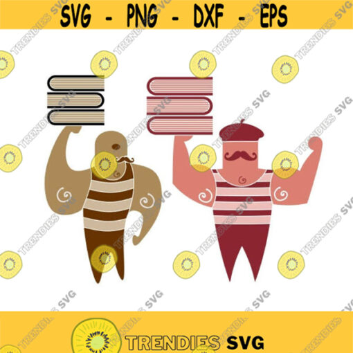 Books Reading School Pack Cuttable Design SVG PNG DXF eps Designs Cameo File Silhouette Design 1192