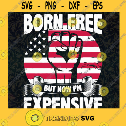 Born Free Now Im Expensive Svg American Flag Svg Freedom Country Svg