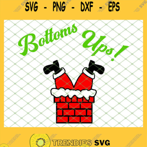 Bottoms Up Santa SVG PNG DXF EPS 1