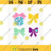 Bows and Monogram Bows Cuttable Design in SVG DXF PNG Ai Pdf Eps Design 148