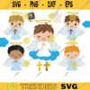 Boy Angels Clipart Baptism Christening Announcement Invitation Cute Little Baby Boy Angel PNG Clipart Commercial Use Instant Download copy