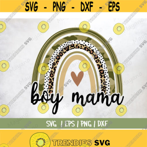 Boy Mama Sublimation Design Leopard Print Rainbow Camouflage Silhouette Cutting Instant download Design 120