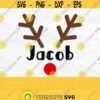 Boy Reindeer Svg Name Frame Rudolph Christmas Png File Digital Download Design 853