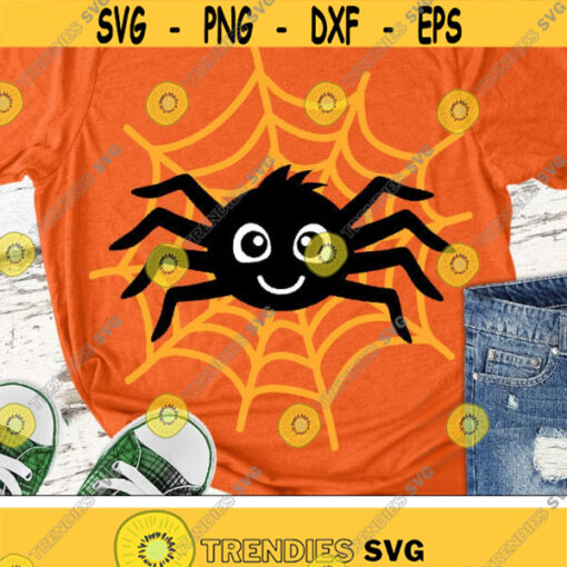 Boy Spider Svg Halloween Svg Cute Spider Svg Dxf Eps Png Spiderweb Boys Svg Monogram Svg Kids Cut Files Fall Silhouette Cricut Design 1303 .jpg