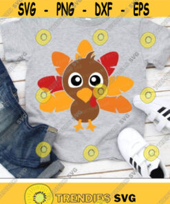 Boy Turkey Svg, Thanksgiving Svg, Baby Svg, Dxf, Eps, Png, Kids Cut Files, Boys Shirt Design, Fall Svg, Autumn Clipart, Silhouette, Cricut Design -1097