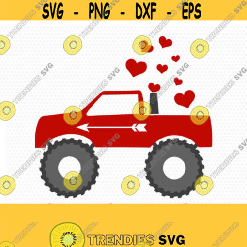 Boy Valentine SVG Valentine Truck Svg Distressed Truck svg Valentine Day svg Valentine Shirts for Boys CriCut svg jpg png dxf Silhouette Design 333