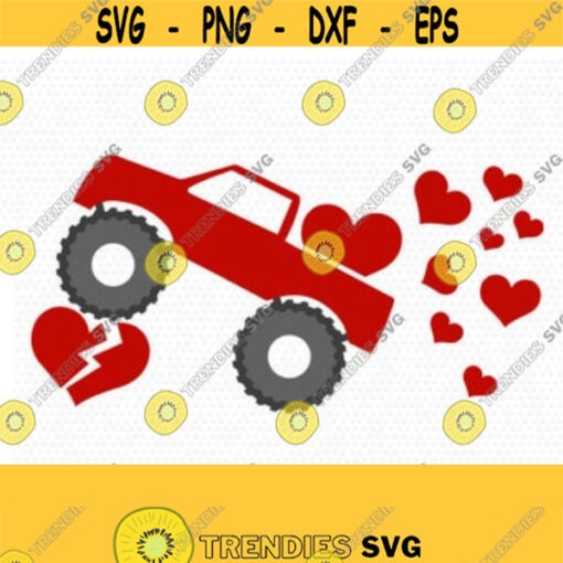 Boy Valentine SVG Valentine Truck Svg Distressed Truck svg Valentine Day svg Valentine Shirts for Boys CriCut svg jpg png dxf Silhouette Design 34