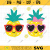 Boy and Girl Pineapple SVG Cute Pineapple with Bow and Sunglasses Summer Fruit Pineapple Svg Dxf Png Cut Files for Cricut Clipart copy