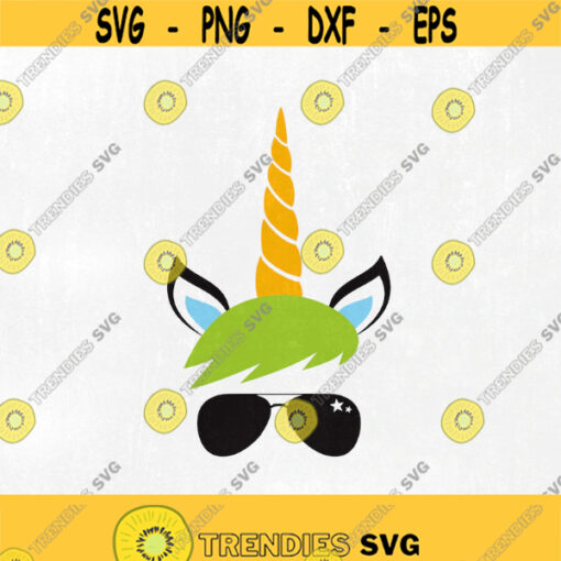 Boy unicorn svg unicorn boy birthday svg unicorn eyelashes Magical unicorn svg Cricut Silhouette Cut File SVG DXF EPS Design 254