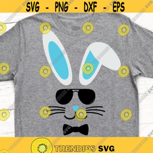 Boys Easter Svg Easter Bunny Svg Boy Bunny Svg Bunny Monogram Baby Boy Easter Shirt Cute Bunny Ears Svg Cut Files for Cricut Png
