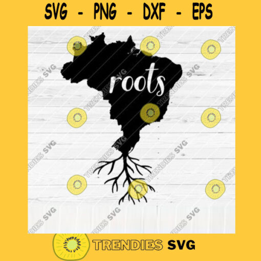 Brazil Roots SVG File Home Native Map Vector SVG Design for Cutting Machine Cut Files for Cricut Silhouette Png Pdf Eps Dxf SVG