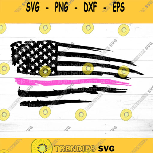 Breast Cancer svg cancer svg American flag svg distressed flag svg pink ribbon svg svg files for Cricut sublimation designs download