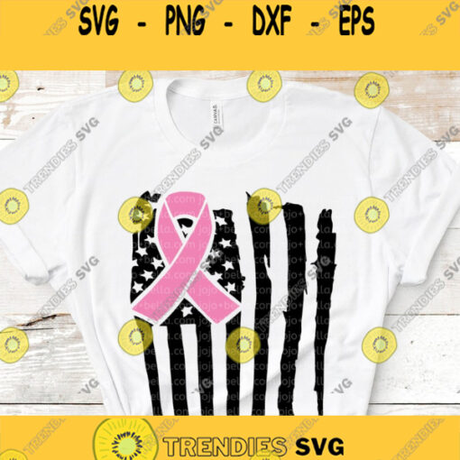 Breast Cancer svg cancer svg cancer ribbon svg American flag svg pink svg svg files for Cricut sublimation designs downloads