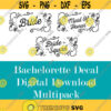 Bridal Bundle Decal Files cut files for cricut svg and DXF Design 216