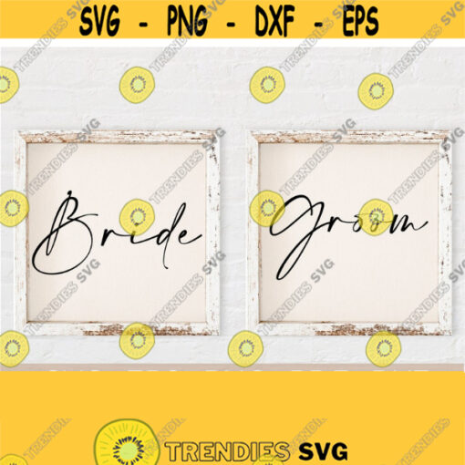 Bride SVG Groom Svg Wedding Svg Decor Files for Cricut Wedding cut file Bride Svg SilhouetteBride and Groom Vector ClipartHandwritten Design 135