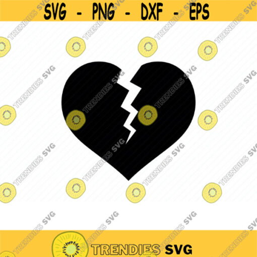 Broken Heart SVG Print. Broken Heart PNG. Broken Heart Silhouette. Broken Heart Decal. Broken Heart Cricut. Broken Heart PDF. Vector. Ai.