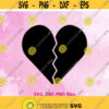 Broken Heart SVG. Broken Heart DXF Broken Heart Cut File Heart Clip art Broken Heart PNG Broken Heart Cricut Broken Heart Silhouette Design 126