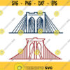 Brooklyn Bridge New york city Cuttable Design SVG PNG DXF eps Designs Cameo File Silhouette Design 1560