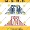 Brooklyn Bridge Nyc new york Cuttable Design SVG PNG DXF eps Designs Cameo File Silhouette Design 822