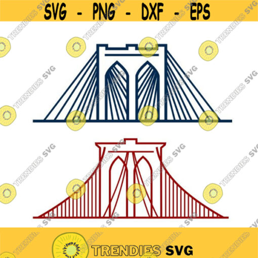 Brooklyn Bridge Nyc new york Cuttable Design SVG PNG DXF eps Designs Cameo File Silhouette Design 822