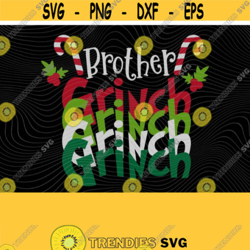 Brother Grinch PNG Print File for Sublimation Trendy Christmas Grinchmas Family Christmas Grinch Family Little Brother Big Brother Design 438