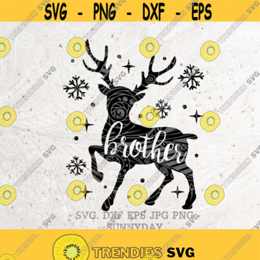 Brother Reindeer SvgFamily Matching Christmas ShirtChristmas SVG FileDXF Silhouette Print Vinyl Cricut Cutting T shirt Printable Sticker Design 448