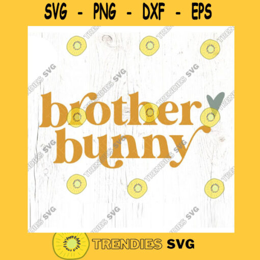 Brother bunny SVG cut file Retro boho Easter svg Big brother Easter svg Matching sibling svg spring svg Commercial Use Digital File