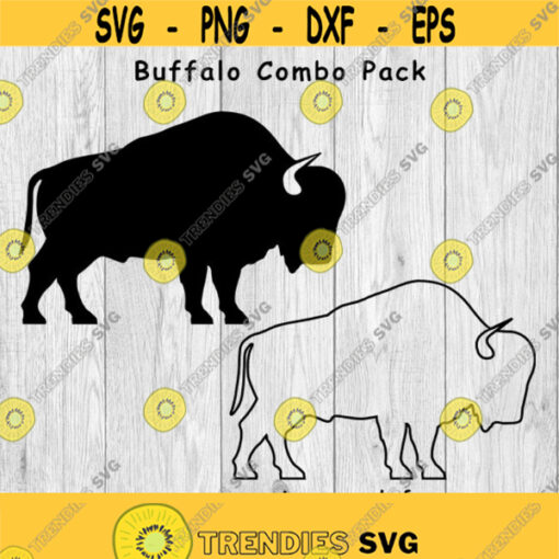 Buffalo Bison Combo Pack svg png ai eps dxf DIGITAL FILES for Cricut CNC and other cut or print projects Design 141