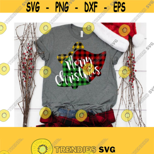 Buffalo Plaid Christmas Bells SVG Christmas Svg T Shirt Design Svg DXF EPS Ai. Png JpegPdf Cutting Files Instant Download
