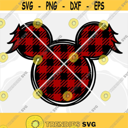 Buffalo Plaid Mickey svg Buffalo Plaid Minnie svg Christmas Plaid svg Disney Noel 2019 Buffalo Plaid svg SVG Dxf EPS Png Printable Design 404
