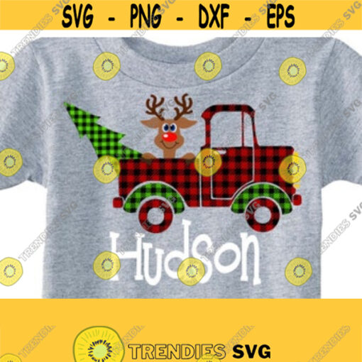 Buffalo Plaid Svg Christmas Svg Christmas Truck Svg Reindeer Svg SVG DXF EPS Ai Pdf Jpeg Png Christmas Clipart Reindeer Clipart
