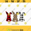 Buffalo plaid cheetah print easter bunny svg Easter bunnies svg easter Rabbit svg svg files for cricut and silhouette jpg png dxf eps Design 354