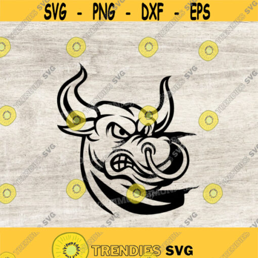 Bull Head SVG Bull SVG Bull PNG Bull Clipart Rodeo svg Buffalo svg cowboy svg Red Bull svg angry bull svg Bull Vector Silhouette Design 249