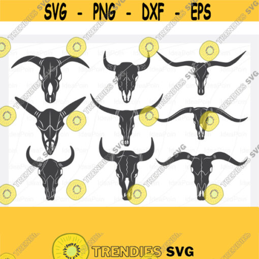 Bull Skull SVG Bull Skull Bundle Bull Skull Vector Bull Skull Split Bull skull silhouette Bull Skull Vector Horns SVG Horns Vector