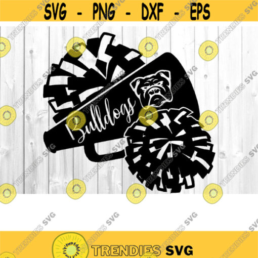 Bulldog Cheer SVG Bulldogs Cheer Mascot SVG Cheerleader SVG Cut Files Svg Files For Cricut Cheerleader Svg Bulldog Team Mascot .jpg