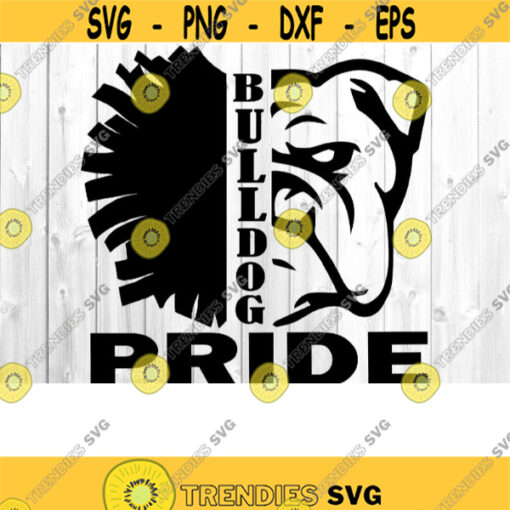 Bulldog SVG Cheerleading SVG Bulldog Cheer Svg Cheer Pom Pom Svg Cut Files SVG Files For Cricut Cheerleader Svg Team Mascot .jpg
