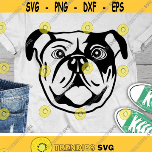 Bulldog Svg American Bulldog Svg Happy Breed Dog Svg Dxf Eps Bulldogs Shirt Design Smiling Pet Clip Art Cricut Silhouette Cut files Design 2922 .jpg