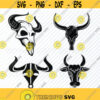Bulls Skulls SVG Files Clipart bulls Clip Art Silhouette Vector Images texas SVG Image For Cricut Bull Head Eps Png Dxf Boho logo Design 302