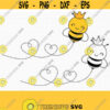 Bumble Bee SVG. Baby Flying Queen Bee Cut Files. Cute Honeybee in Flight Clipart. Kids Vector Illustration. Instant Download dxf eps png Design 236
