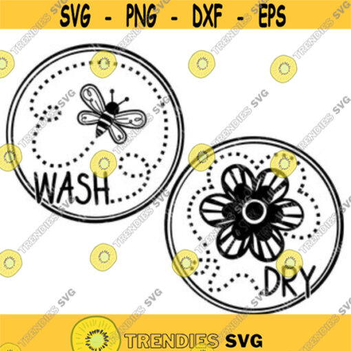 Bumblebee Flower Wash and Dry Svg Washer Dryer Svg Wash Svg Dry Svg Washer Dryer Decal Svg Washer and Dryer Cut File Design 10.jpg