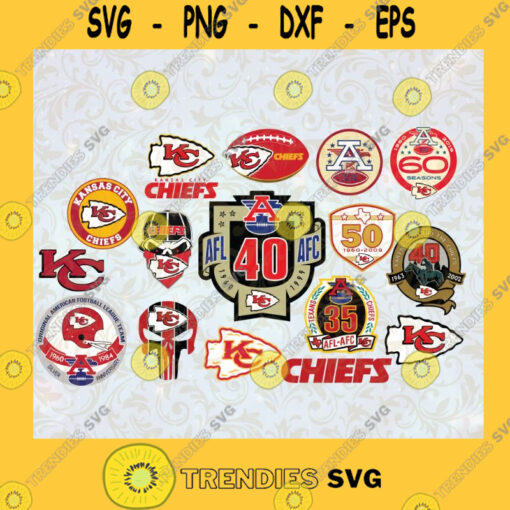 Bundle 15 of Chiefs Logos SVG Sport Logos Idea for Perfect Gift Gift for Everyone Digital Files Cut Files For Cricut Instant Download Vector Download Print Files