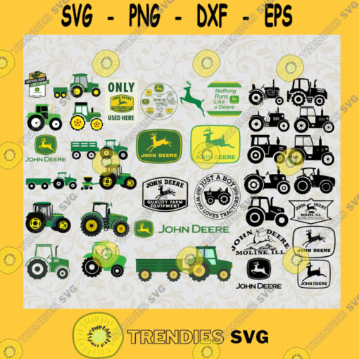 Bundle John Deere SVG Tractor Bundle SVG for Cricut tractor svg tractor silhouette farm tractor svg farm svgtractor cut file